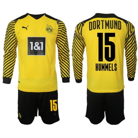Fußballtrikots Borussia Dortmund Hummels 15 Kinder 2021-2022 Langarm Heimtrikotsatz kaufen